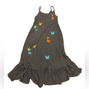 Lauren Moshi Beatrix Rainbow Butterfly Maxi Dress Size L